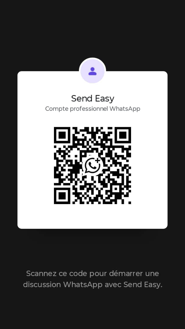 Scan to start a WhatsApp chat with sendEasy